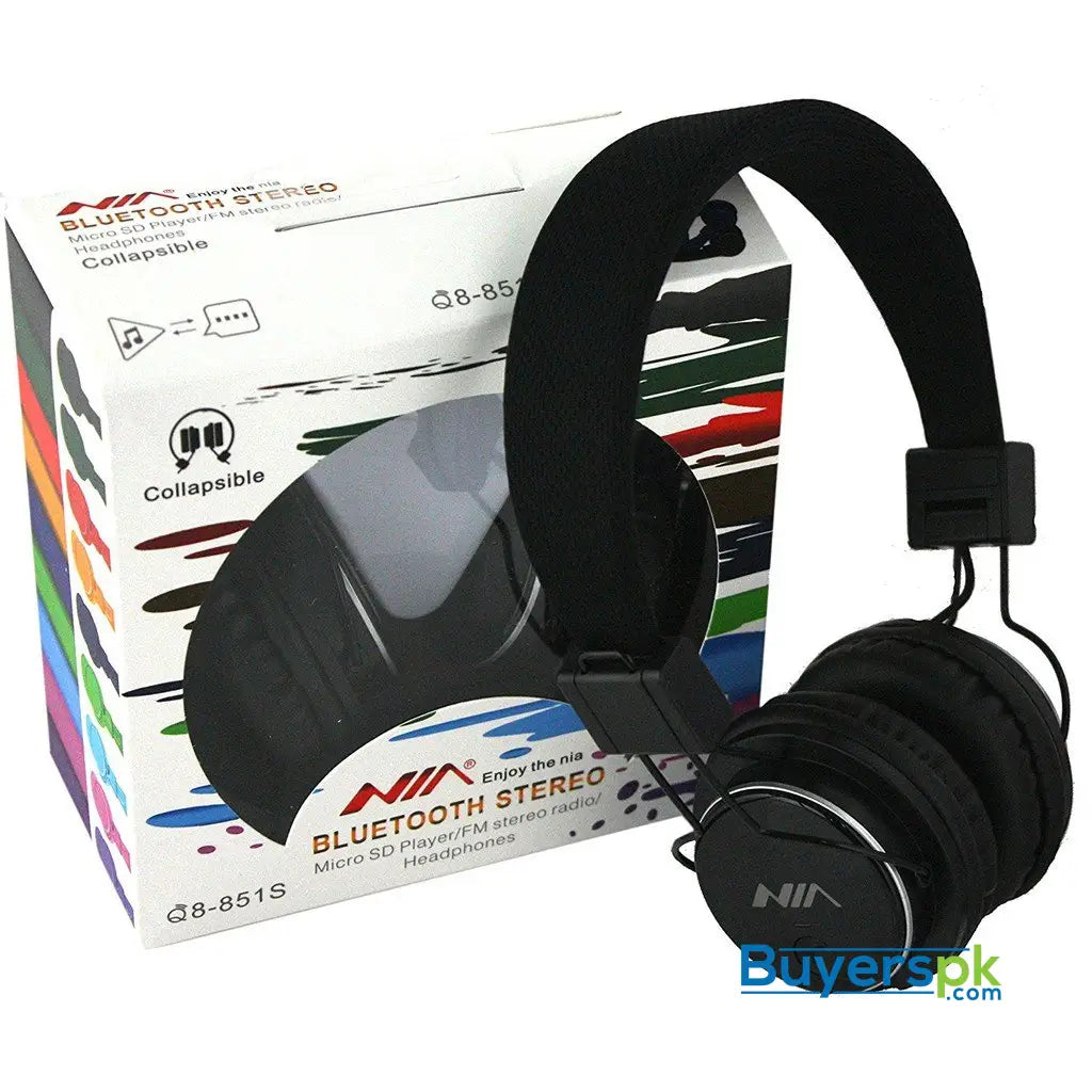 Nia Q8-851s Bluetooth Wirless Headphone (hot Sale) - Headset Price in Pakistan Nia Q8-851s Bluetooth Wirless Headphone (hot Sale) - Headset Price in Pakistan